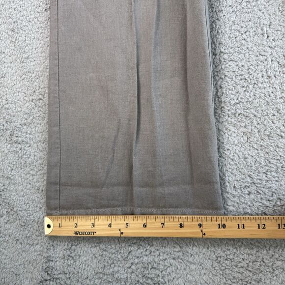 Eileen Fisher Pants Women S Grey Linen Wide Leg Casual Summer Casual - Picture 5 of 11